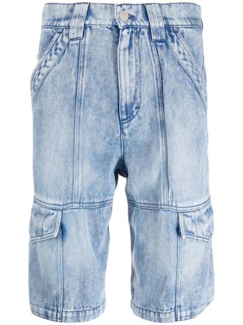 denim cargo shorts