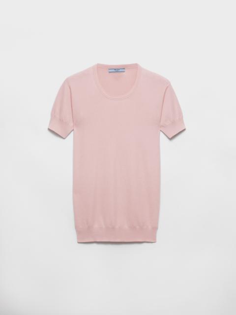 Silk and cotton crew-neck sweater