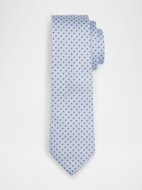 Men & apos;s Micro-Geometric Square Silk Tie