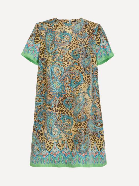 Animal Paisley Silk Mini Tunic Dress