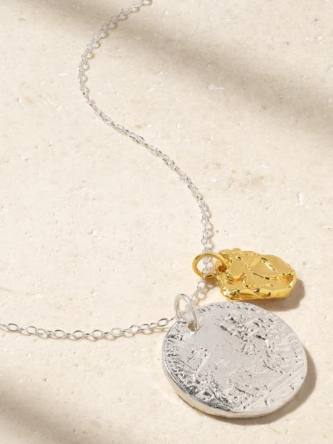 The Collisione Recycled Silver And Gold-plated Necklace