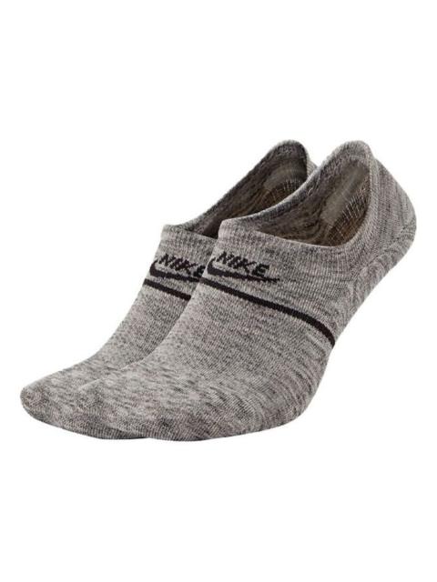 Nike Unisex Snkr Sox No-show Breathable Socks 2 Packs Grey Gray CU0692-012