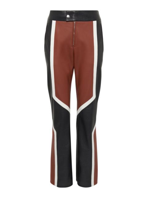 Navarre Moto Pant in Cognac & Black Textured Leather