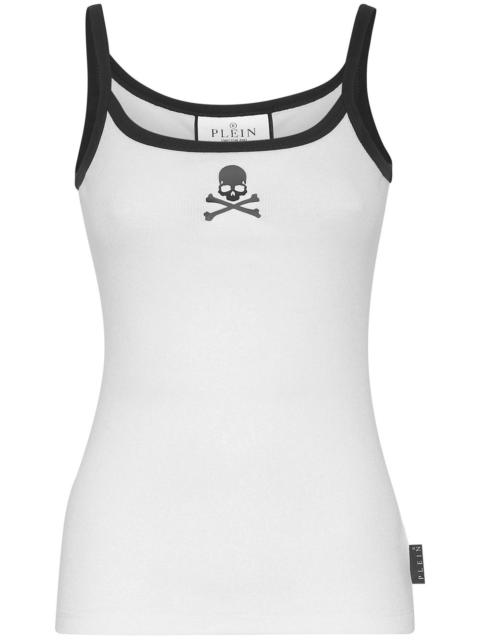 skull-print tank top