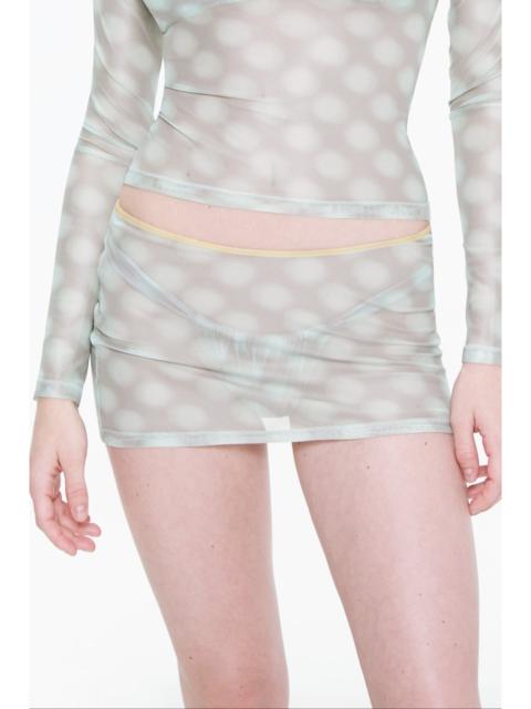 ELEKTRA SKIRT - MINT BLURRED DOT