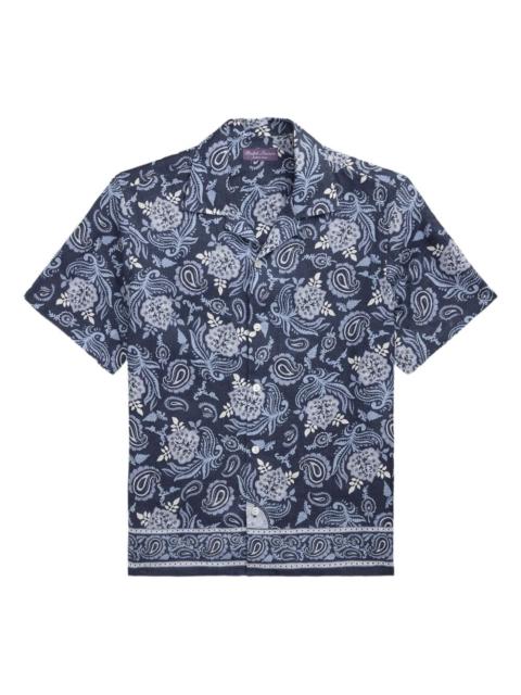 paisley-print short-sleeve shirt