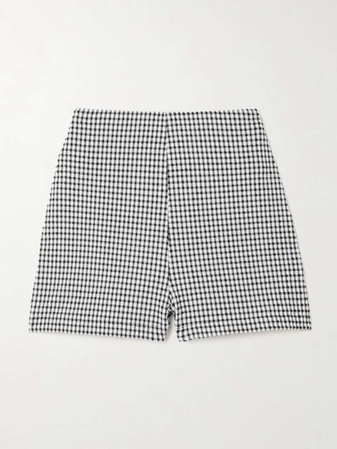 Gingham seersucker shorts Gray