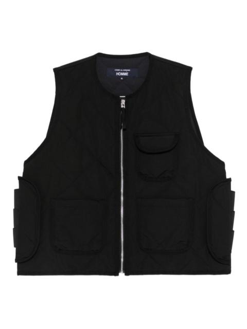quilted pocketed gilet