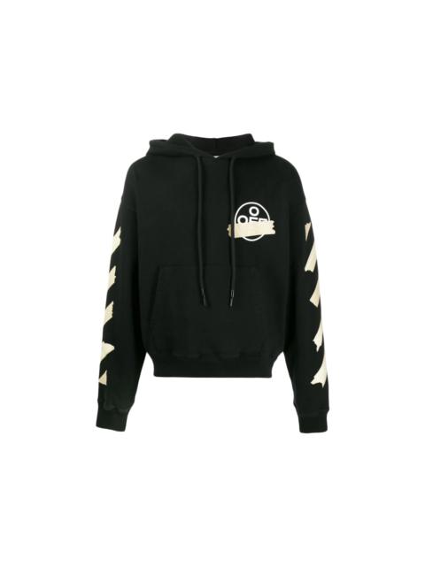 OFF-WHITE Tape Diag Arrows Hoodie Black/Beige