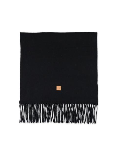 fringed wool scarf