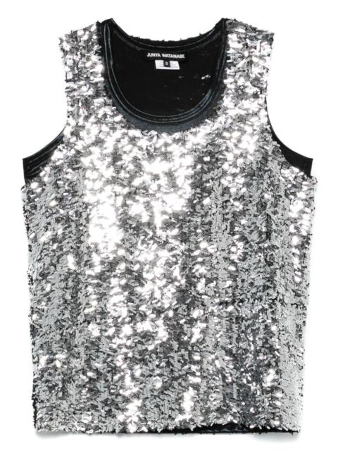 sequin-embellished top