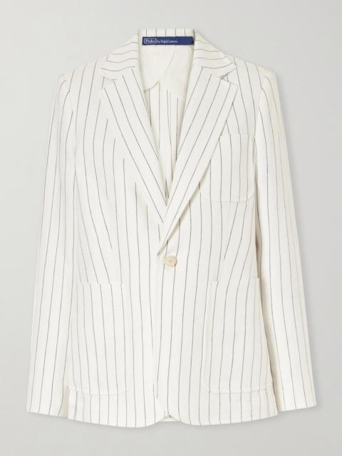 Pinstriped Hemp Blazer