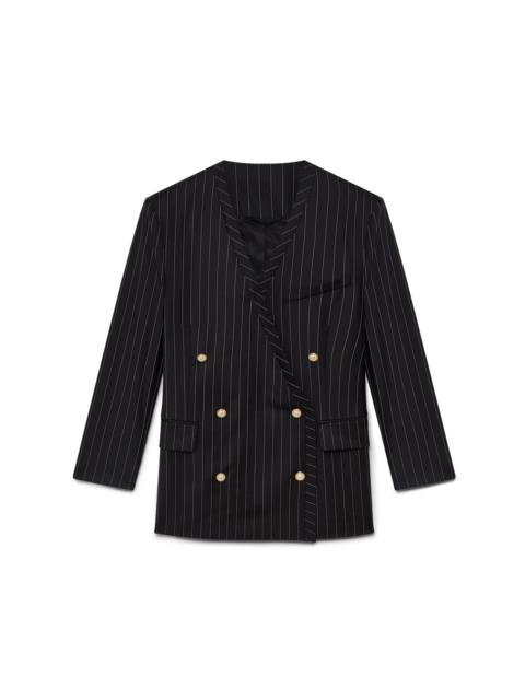 Wool Pinstripe Oversized Blazer | Casablanca Paris