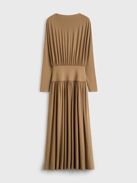 Boatneck jersey dress nutmeg
