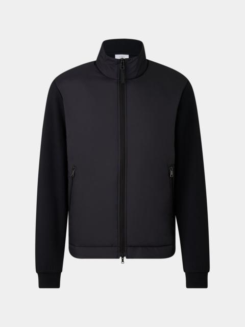 Rover hybrid jersey jacket in Black