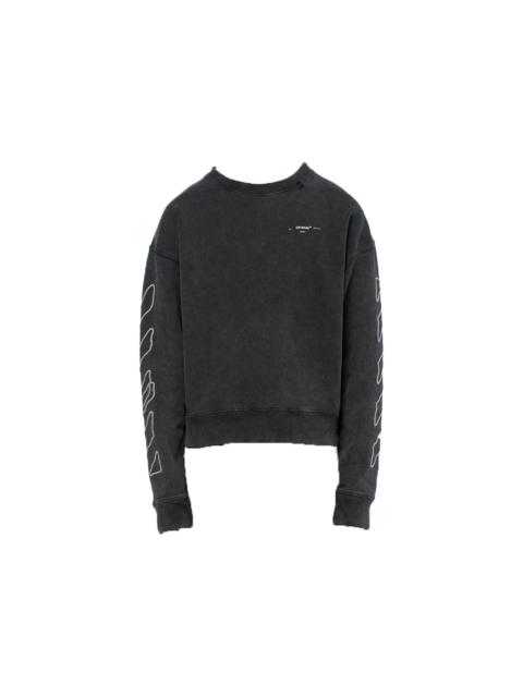 OFF-WHITE Abstract Arrows Embroidered Sweatshirt Black/White