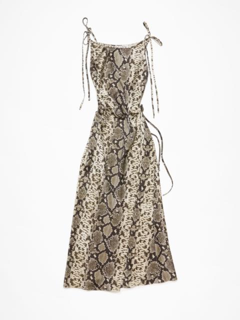 Satin dress - Multi brown