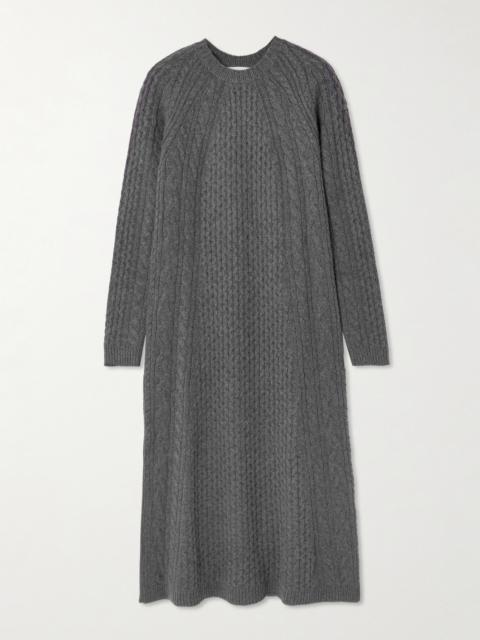Nyla Cable-knit Cashmere Midi Dress