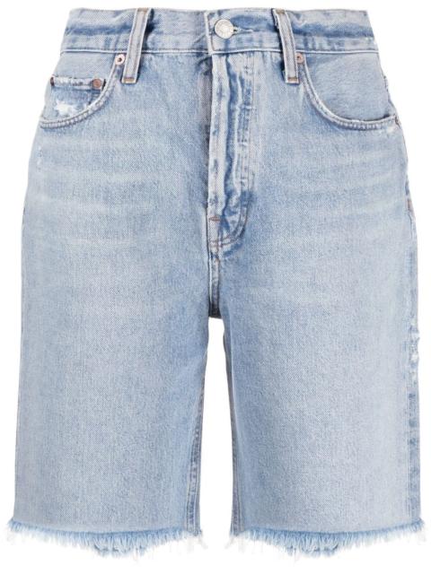 high-rise knee-length jeans