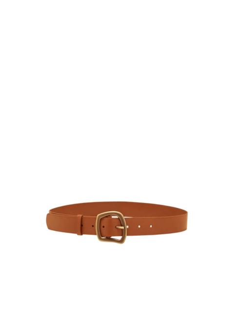 Simone irregular-buckle belt