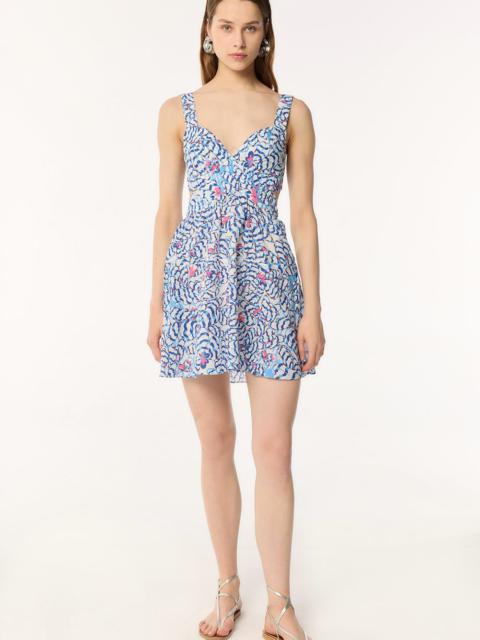 Mini Dress Coco - Blue Wings Flower