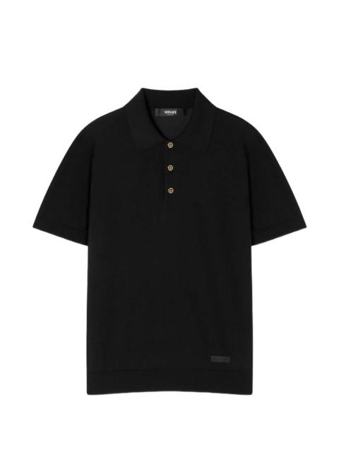 logo-patch polo shirt
