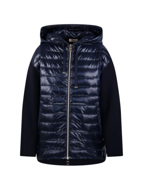 hooded quilted coat