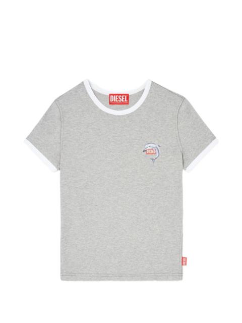 T-Uncuties-Long-S13 ringer dolphin-motif T-shirt