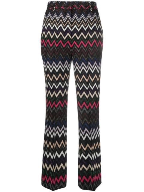 zigzag knitted trousers