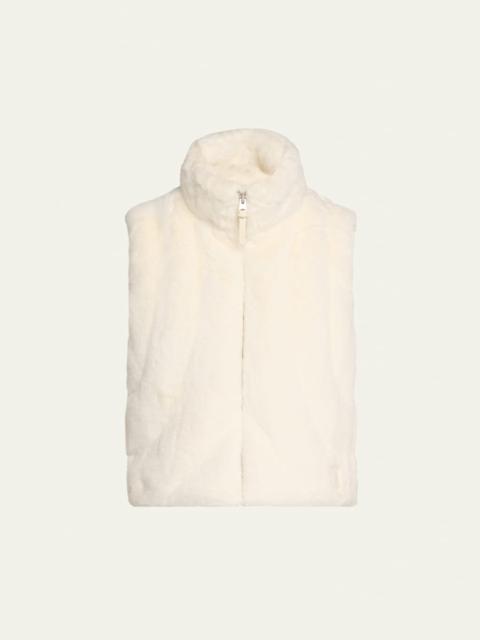 Ginny Brushed Faux Fur Quilted Vest