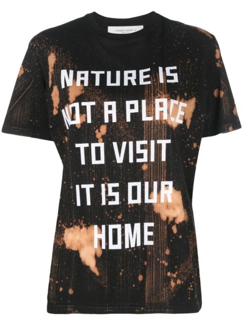 slogan-print T-shirt