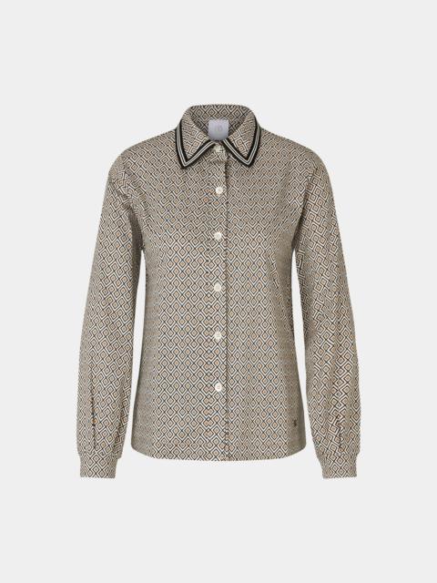 Lyja Blouse in Off-white/Black/Camel