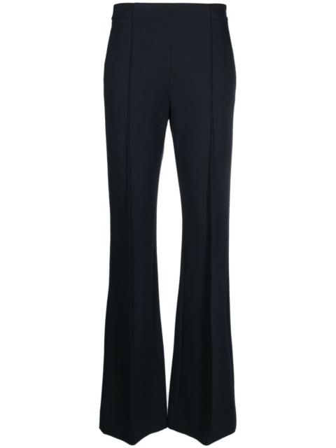 slip-on flared trousers