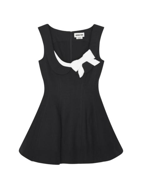 bow-embellishment midi dress