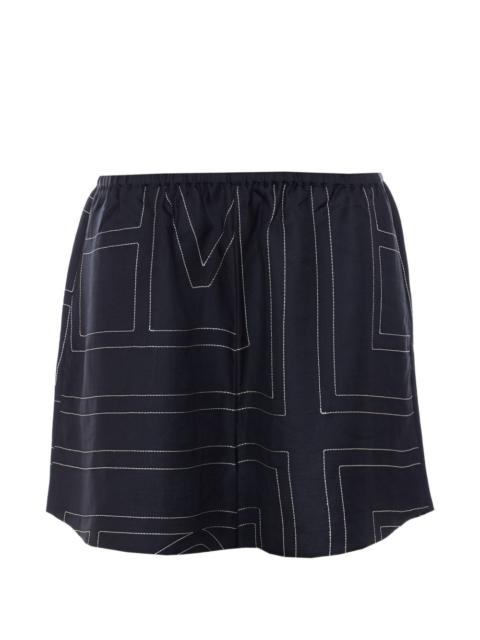 embroidered logo shorts