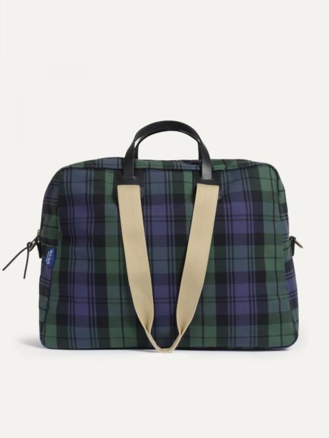 MISSAK AVIATOR TRAVEL BAG  -  TARTAN NAVY BLUE