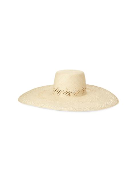Gina straw capeline hat