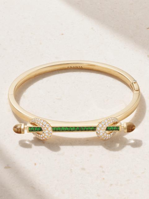 Chakra 18-karat Gold Multi-stone Bracelet