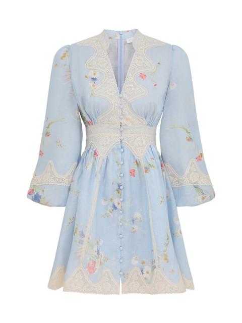 LUCKY LACE PLUNGE MINI DRESS