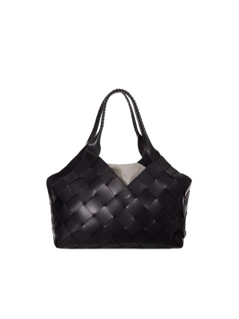 braided-handle tote bag