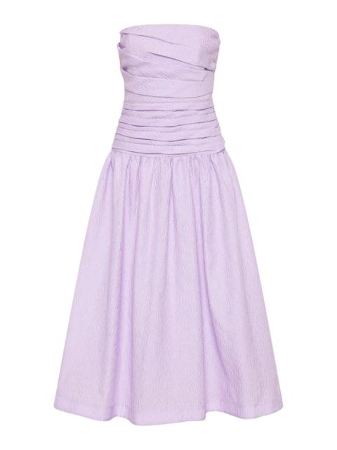 ruched strapless dress