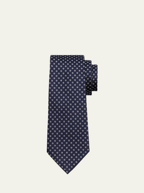 Dotted Jacquard Silk Tie