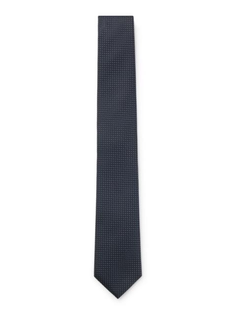 SILK-BLEND TIE WITH MICRO PATTERN