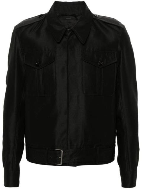 button-up military jacket