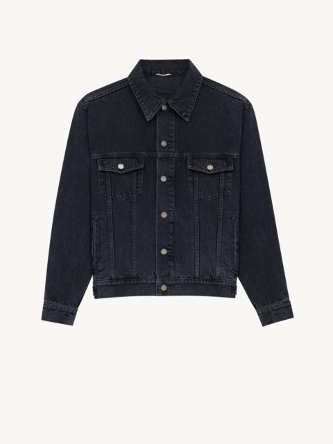 TRUCKER JACKET IN FRENCH BLACK DENIM