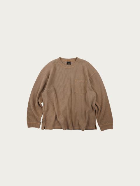 Pigment Dyeing Waffle Pocket Tee - Tan