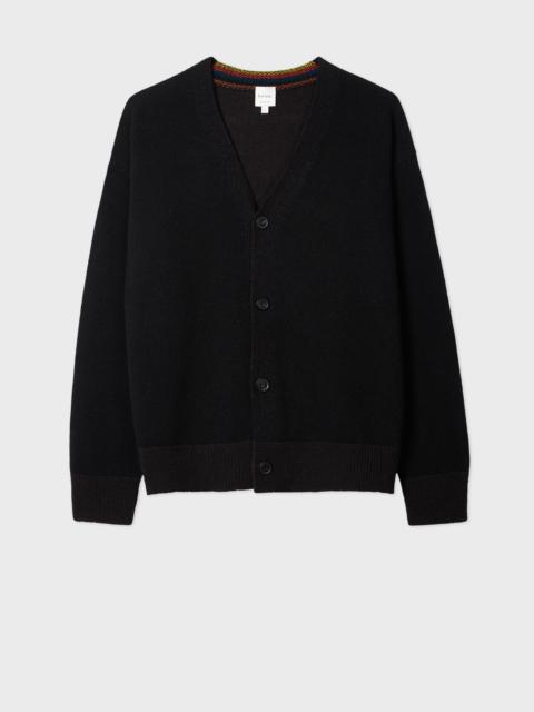 Black Lambswool Cardigan