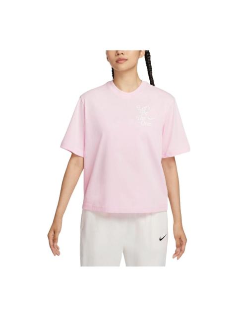 (WMNS) Nike Sportswear Boxy T-Shirt Asia Sizing 'Pink' HM4581-663