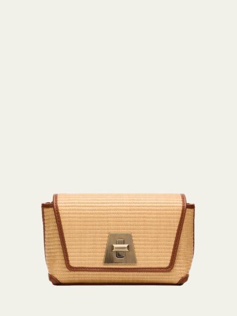 Anouk Little Day Bicolor Raffia Crossbody Bag