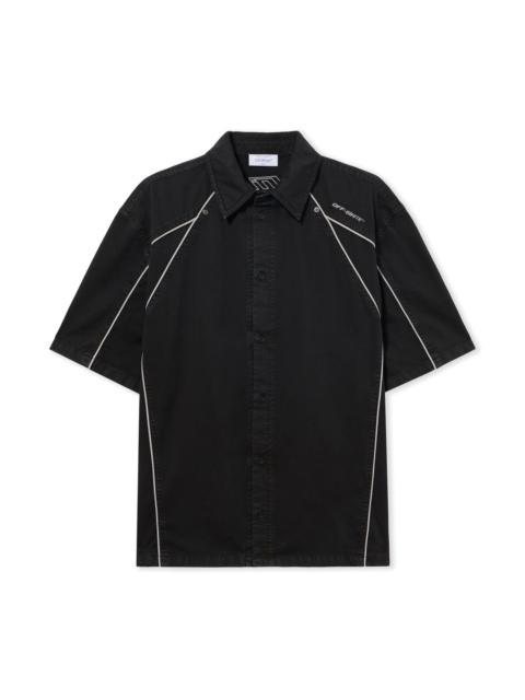 Garment-Dyed Sporty Bowling Shirt